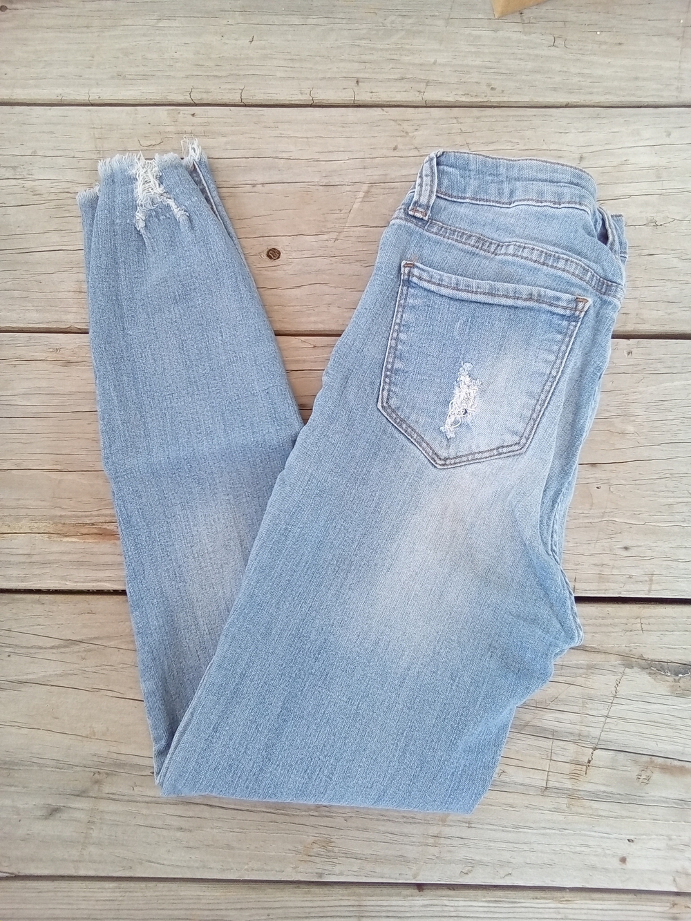 S.O.N.G. perfect high rise skinny ankle distressed jeans size 5/27